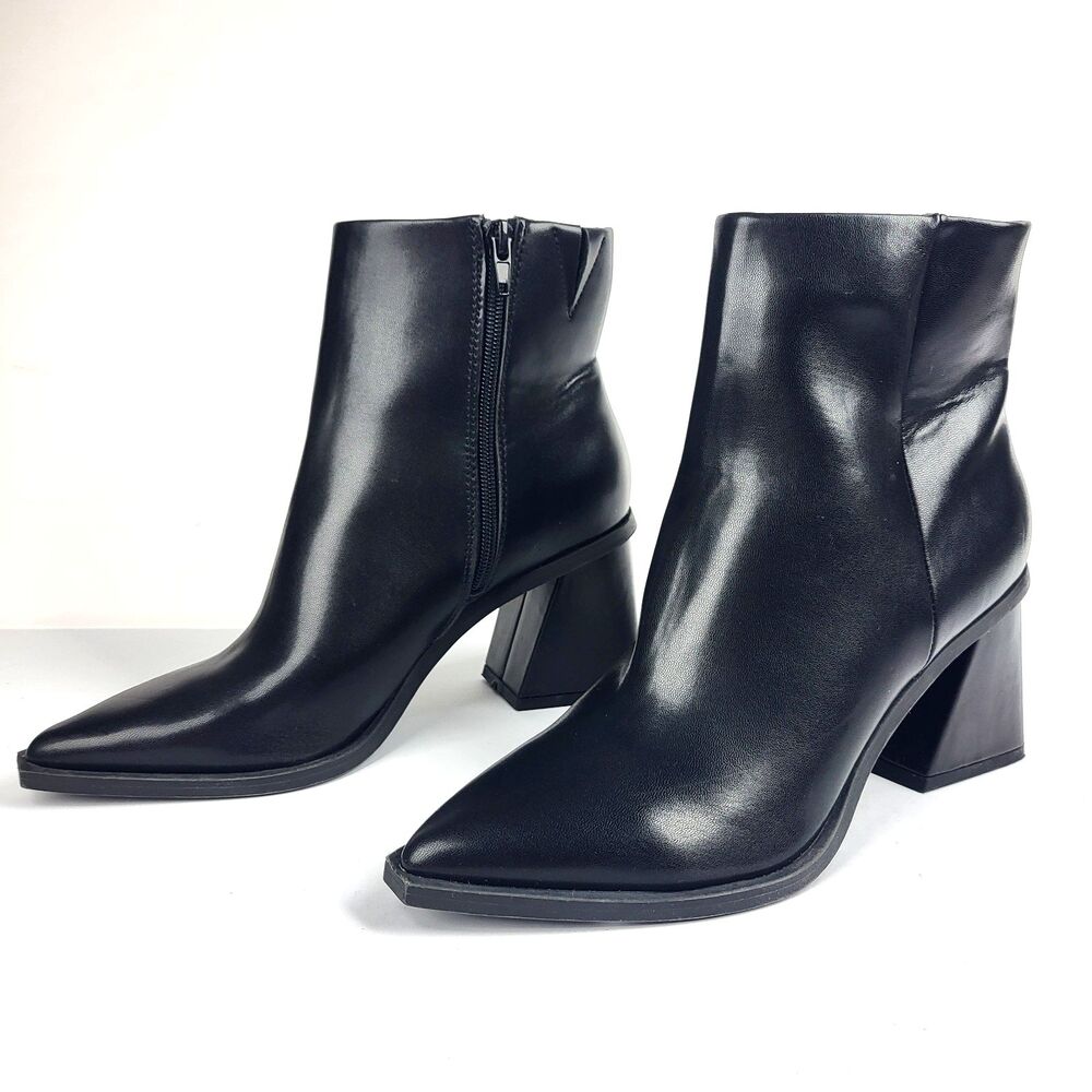 BP Loren Women's Pointy Toe Ankle Boots Black Zip Size 7M